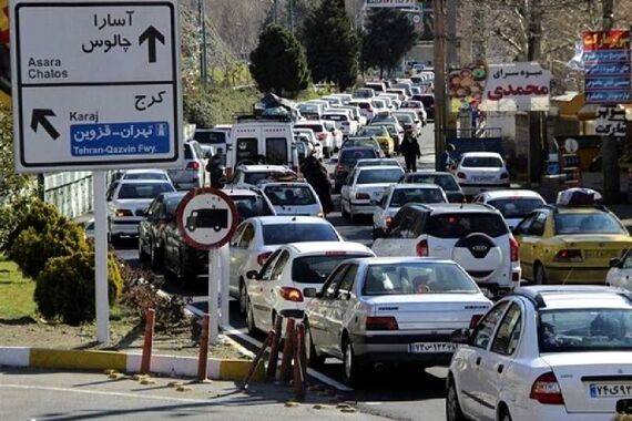 ترافیک سنگین در آزادراه تهران - شمال و فیروزکوه