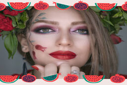 میکاپ شب یلدا با تم هندونه‌‌ای دون دون | ترکوندن این ترند آرایشی از همین حالا