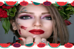 میکاپ شب یلدا با تم هندونه‌‌ای دون دون | ترکوندن این ترند آرایشی از همین حالا