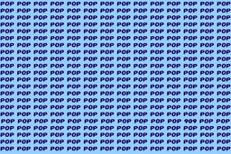 تست هوش | ۱۵ ثانیه وقت داری عدد ۹۰۹ رو بین کلمات POP پیدا کنی!